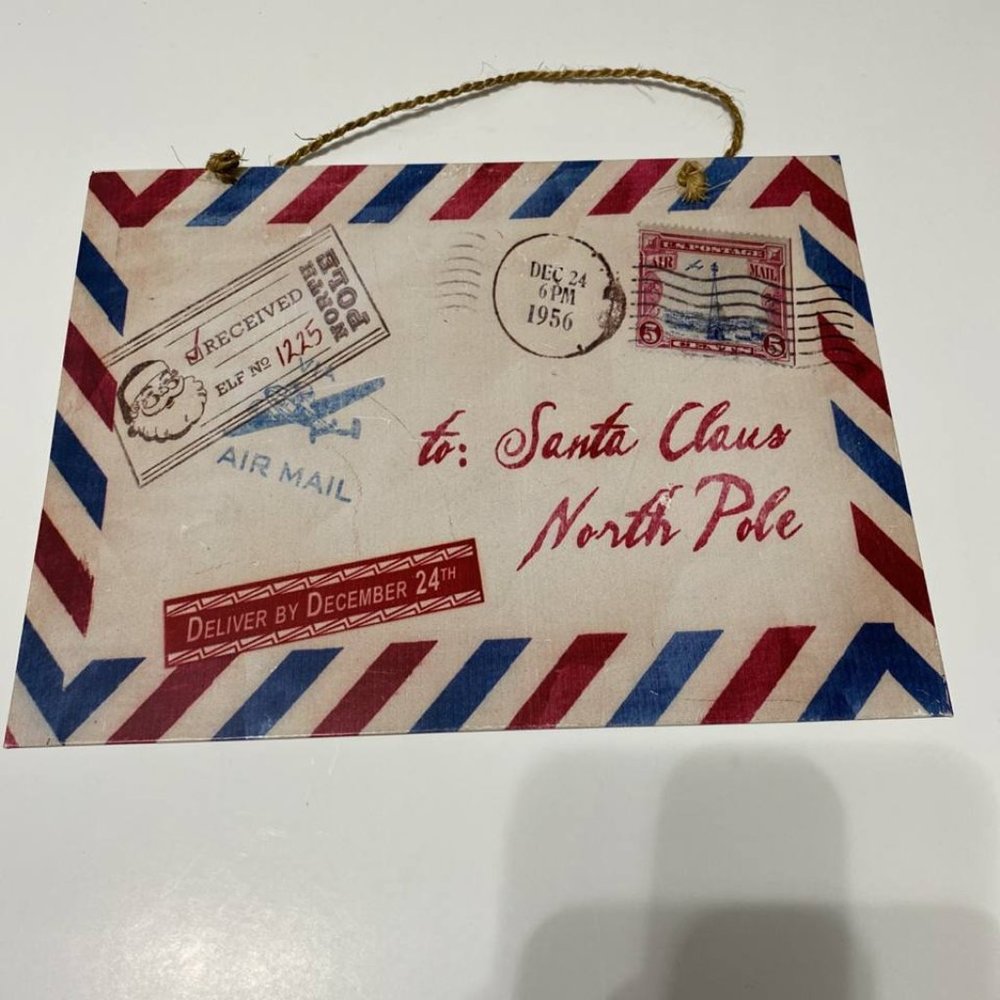 Santa Cover Metal Sign